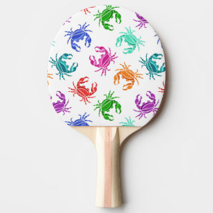 Pattern Of Crabs Ping Pong Paddle