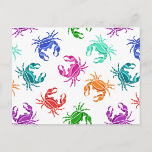 Pattern Of Crabs Postcard