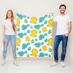 Pattern Of Dinosaurs, Cute Dinosaurs, Baby Dino Fleece Blanket