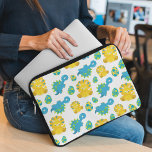Pattern Of Dinosaurs, Cute Dinosaurs, Baby Dino Laptop Sleeve<br><div class="desc">Cute,  fun and adorable pattern with baby dinosaurs and eggs. Modern and trendy gift,  perfect for the dinosaur lover in your life.</div>