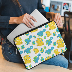 Pattern Of Dinosaurs, Cute Dinosaurs, Baby Dino Laptop Sleeve
