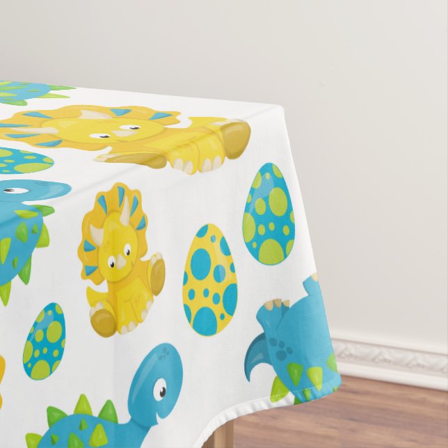 Pattern Of Dinosaurs, Cute Dinosaurs, Baby Dino Tablecloth (In Situ)