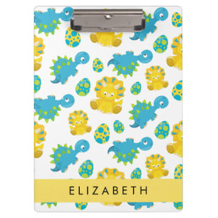 Pattern Of Dinosaurs, Cute Dinosaurs, Your Name Clipboard