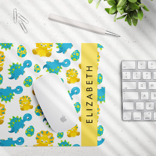 Pattern Of Dinosaurs, Cute Dinosaurs, Your Name Mouse Mat
