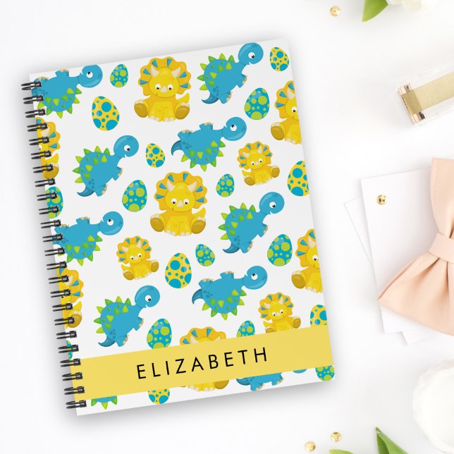 Pattern Of Dinosaurs, Cute Dinosaurs, Your Name Planner (Creator Uploaded)