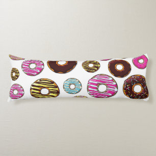 Pattern Of Doughnuts, Colourful Doughnuts, Sprinkl Body Cushion