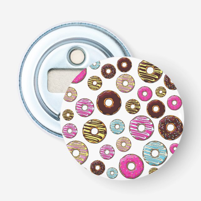 Pattern Of Doughnuts, Colourful Doughnuts, Sprinkl Bottle Opener (Front)