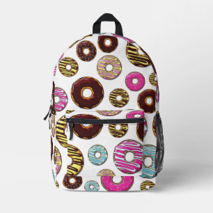 Pattern Of Doughnuts, Colourful Doughnuts, Sprinkl Printed Backpack