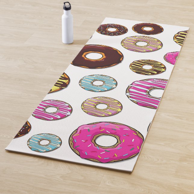 Pattern Of Doughnuts, Colourful Doughnuts, Sprinkl Yoga Mat (In Situ)