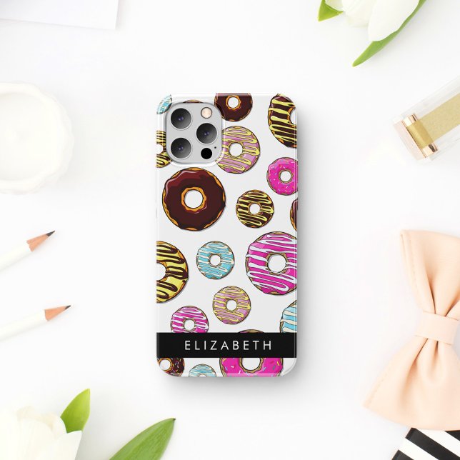 Pattern Of Doughnuts, Colourful Doughnuts, Your Na Case-Mate iPhone Case (Creator Uploaded)