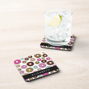 Pattern Of Doughnuts, Colourful Doughnuts, Your Na Coaster
