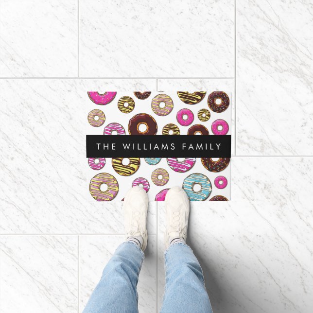 Pattern Of Doughnuts, Colourful Doughnuts, Your Na Doormat (Indoor)