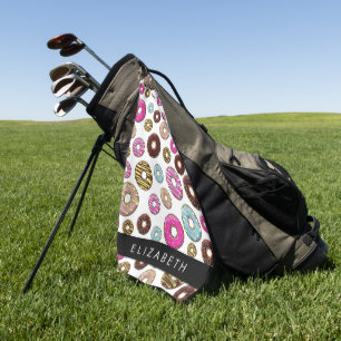 Pattern Of Doughnuts, Colourful Doughnuts, Your Na Golf Towel