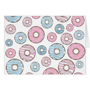 Pattern Of Doughnuts, Pink Doughnuts, Blue Doughnu