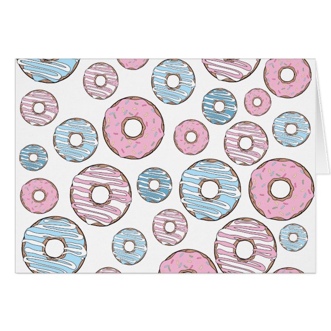Pattern Of Doughnuts, Pink Doughnuts, Blue Doughnu (Front Horizontal)