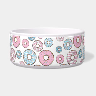 Pattern Of Doughnuts, Pink Doughnuts, Blue Doughnu