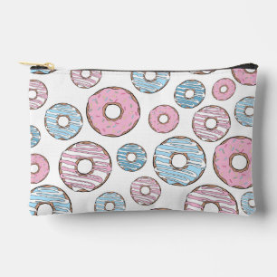 Pattern Of Doughnuts, Pink Doughnuts, Blue Doughnu Accessory Pouch