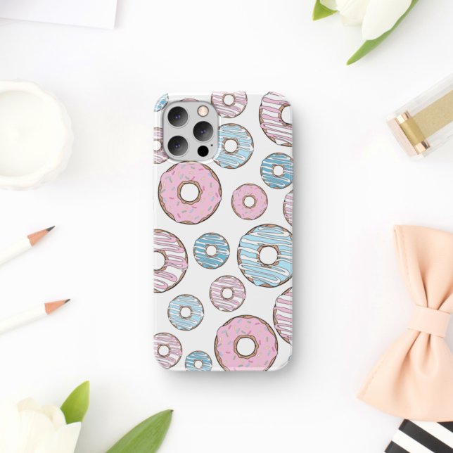 Pattern Of Doughnuts, Pink Doughnuts, Blue Doughnu Case-Mate iPhone Case (Creator Uploaded)