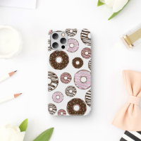 Pattern Of Doughnuts, Pink Doughnuts, Brown Doughn