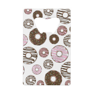 Pattern Of Doughnuts, Pink Doughnuts, Brown Doughn