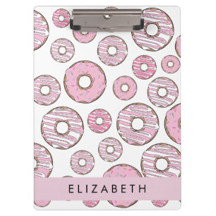 Pattern Of Doughnuts, Pink Doughnuts, Icing, Your  Clipboard