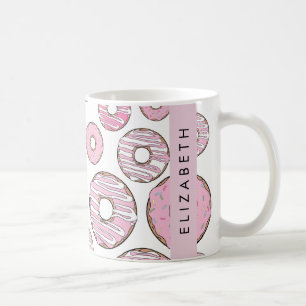 Pattern Of Doughnuts, Pink Doughnuts, Icing, Your  Coffee Mug