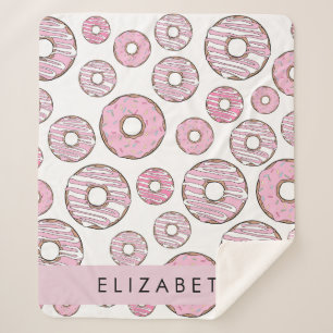 Pattern Of Doughnuts, Pink Doughnuts, Icing, Your Sherpa Blanket