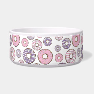 Pattern Of Doughnuts, Pink Doughnuts, Purple Dough