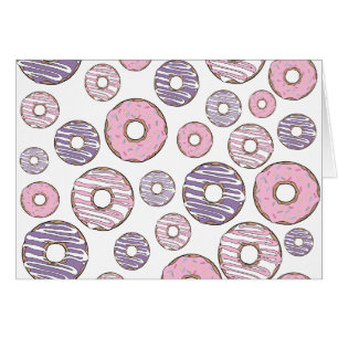 Pattern Of Doughnuts, Pink Doughnuts, Purple Dough
