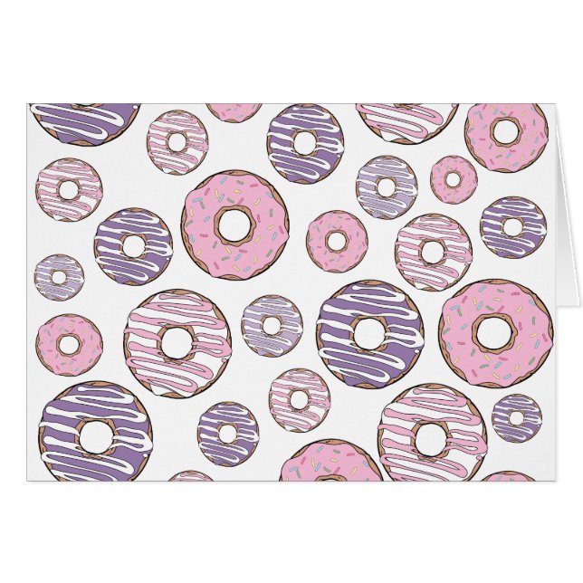 Pattern Of Doughnuts, Pink Doughnuts, Purple Dough (Front Horizontal)