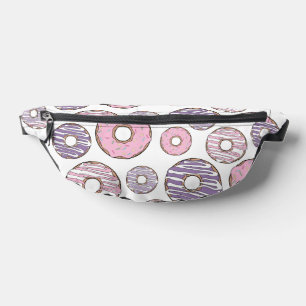 Pattern Of Doughnuts, Pink Doughnuts, Purple Dough Bum Bags