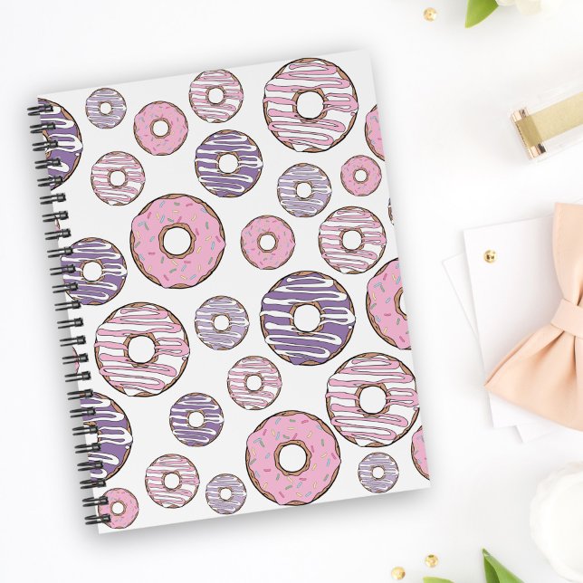 Pattern Of Doughnuts, Pink Doughnuts, Purple Dough Planner (Creator Uploaded)