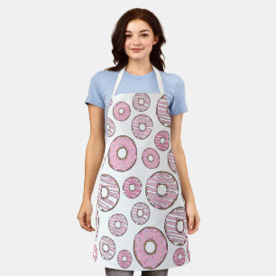 Pattern Of Doughnuts, Pink Doughnuts, Sprinkles Apron