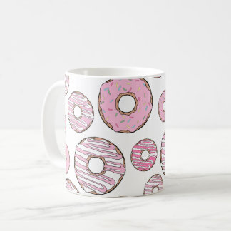 Pattern Of Doughnuts, Pink Doughnuts, Sprinkles  Coffee Mug