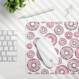 Pattern Of Doughnuts, Pink Doughnuts, Sprinkles Mouse Mat