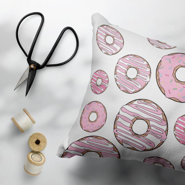 Pattern Of Doughnuts, Pink Doughnuts, Sprinkles Pillowcase (Creator Uploaded)