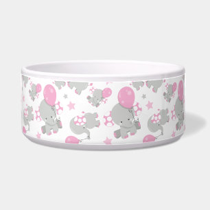 Pattern Of Elephants, Cute Elephants - Pink Grey