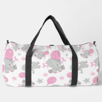Pattern Of Elephants, Cute Elephants - Pink Grey
