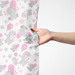 Pattern Of Elephants, Cute Elephants - Pink Grey Scarf<br><div class="desc">Cute,  fun and adorable pattern with elephants,  balloons and stars. Modern and trendy gift,  perfect for the elephant lover in your life.</div>