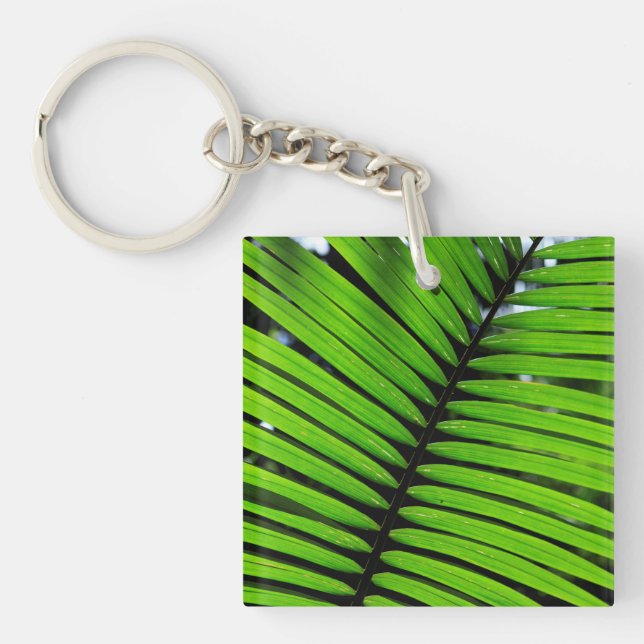 Pattern Of Fern Leaves Key Ring (Front)