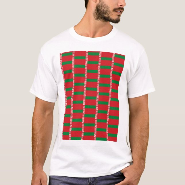 Pattern of Flag of Belarus T-Shirt (Front)