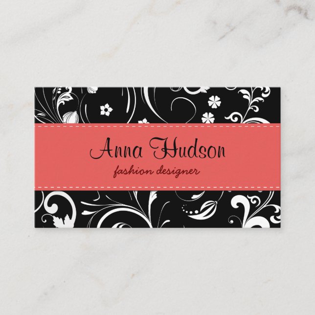 Pattern Of Flowers, Floral, Floristry, Flower Shop Business Card (Front)