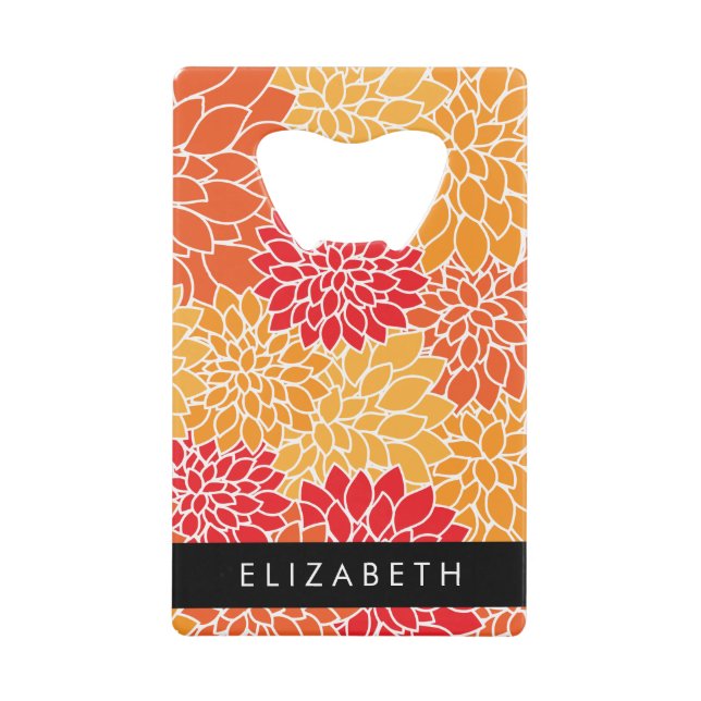 Pattern Of Flowers, Orange Dahlia, Your Name (Front)
