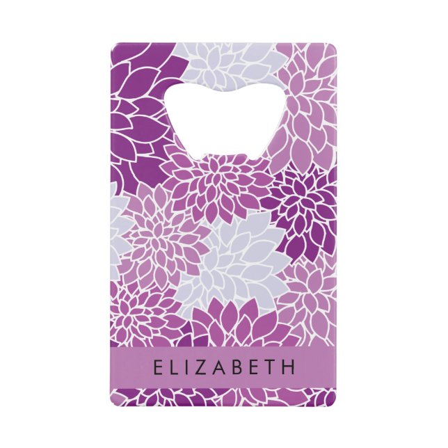 Pattern Of Flowers, Purple Dahlia, Your Name (Front)
