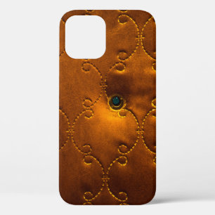 Pattern of genuine leather door upholsterydoor, go iPhone 12 case