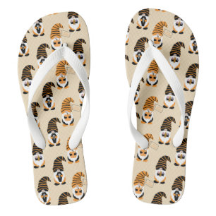 Pattern Of Gnomes, Halloween Gnomes Trick Or Treat Flip Flops