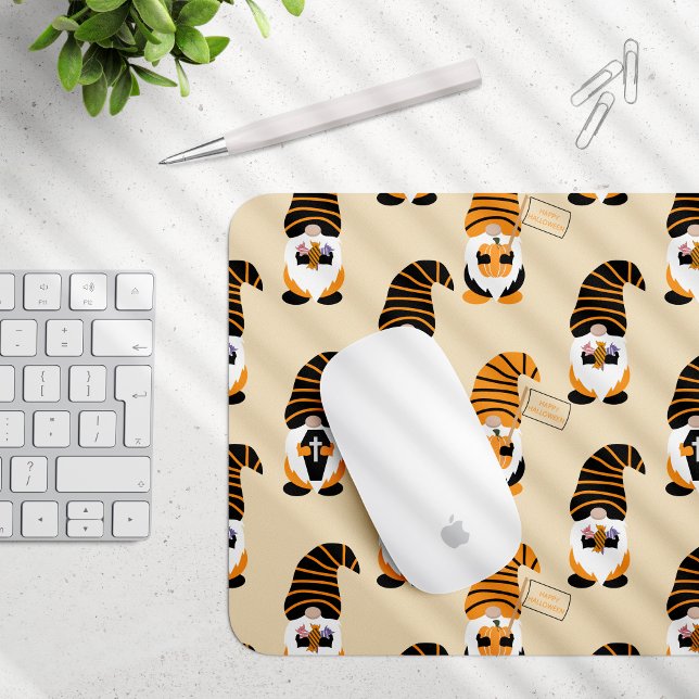 Pattern Of Gnomes, Halloween Gnomes Trick Or Treat Mouse Mat (Creator Uploaded)