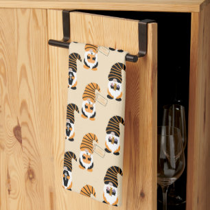 Pattern Of Gnomes, Halloween Gnomes Trick Or Treat Tea Towel