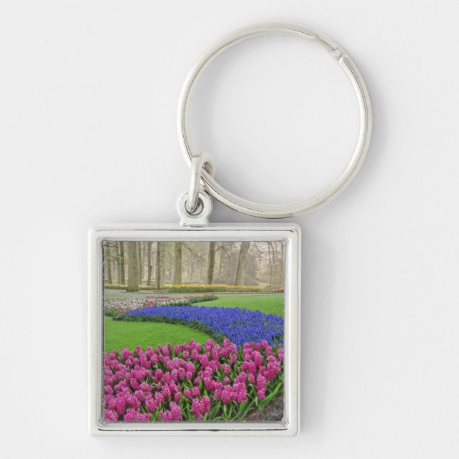 Pattern of Grape Hyacinth, tulips, and 2 Key Ring (Front)
