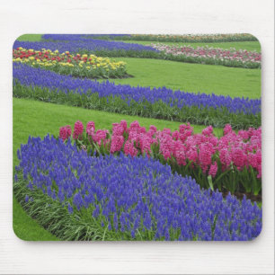 Pattern of Grape Hyacinth, tulips, and Mouse Mat